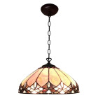 5LL-6169 Tiffany-Lampe-Hängelampe Glas-Schirm im...
