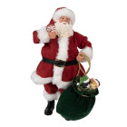 65224 Nikolaus, Santa Claus, Weihnachtsmann Geschenksack, Zuckerstange Clayre & Eef