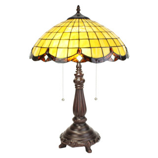 5LL-6289 Tiffany-Lampe-Stehlampe-Leucht-Stehleuchte Clayre & Eef / Lumilamp
