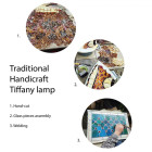 5LL-1216 Tiffany-Tischlampe-Lampe-Leuchte-Schreibtischlampe-Stehlampe Clayre & Eef / Lumilamp