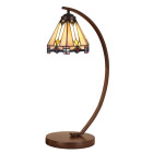 5LL-6354 Tiffany-Lampe-Stehlampe-Tischlampe-Schreibtischlampe Clayre & Eef / Lumilamp