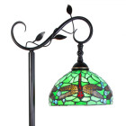 5LL-6242 Tiffany-Boden-Lampe-Leuchte-Stehlampe-Stehleuchte Libelle Clayre & Eef / Lumilamp