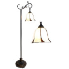 5LL-6240 Tiffany-Bodenlampe-Stehlampe Blüten-Kelch Clayre & Eef / Lumilamp