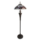5LL-6291 Tiffany-Bodenlampe-Bodenleuchte-Stehlampe Clayre & Eef / Lumilamp
