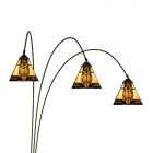 5LL-6321 Tiffany-Bodenlampe-Stehlampe Clayre & Eef /...