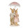 Clayre & Eef - Oster-Deko Osterhasen-Familie mit Herz unter Regenschirm Osterhase