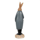 Clayre & Eef - Oster-Deko Osterhase im Mantel mit Osterkorb mit Mohrrüben