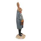 Clayre & Eef - Oster-Deko Osterhase im Mantel mit Osterkorb mit Mohrrüben