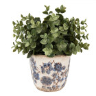Clayre & Eef - Blumentopf Pflanztopf mit Kornblumen
