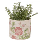 Clayre & Eef - Blumentopf Pflanztopf Rosen-Design...