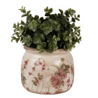 Clayre & Eef - Blumentopf Pflanztopf Ranken Blumen Blüten