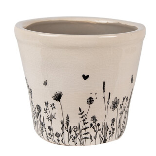 Clayre & Eef - Blumentopf Übertopf Pflanztopf Floral Blümchen Blüten