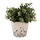 Clayre & Eef - Blumentopf Übertopf Pflanztopf Floral Blümchen Blüten
