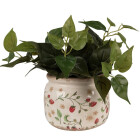 Clayre & Eef - Blumentopf Übertopf Pflanztopf Erdbeeren Erdbeerpflanze Ranken Blüten