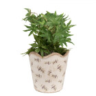 Clayre & Eef - Blumentopf Übertopf Pflanztopf Oliven Olivenzweig Mediterran