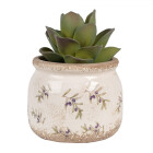 Clayre & Eef - Blumentopf Übertopf Pflanztopf Mediterran Oliven Olivenzweig