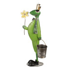 5Y1218 XL Deko-Figur Frosch Froschkönig mit Blume und Eimer Clayre & Eef