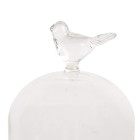 6GL4473 Glas-Haube-Gloche-Glocke mit Vogel Vögelchen  Clayre & Eef