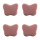 Clayre & Eef - Möbelknopf 4er Set Schrankknopf Möbelknöpfe Türknopf Schmetterling