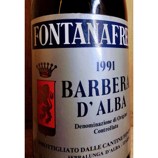 1991 Barbera d`Alba Fontanafredda Piemont DOC