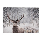 Clayre & Eef - Kuscheldecke Hirsch Winterlandschaft...