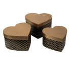 Clayre & Eef - 3er Set Vintage Aufbewahrung - Herz...