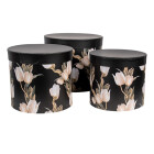 Clayre & Eef - 3er Set Romantische Boxen Blumen -...