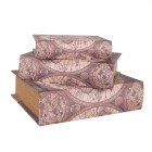 Clayre & Eef - 3er Set Historische Weltkarte...
