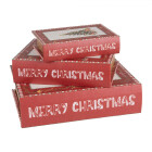 Clayre & Eef - 3er Set Merry Christmas Weihnachten...