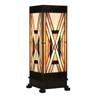 LumiLamp - Tiffany-Tischlampe Klassische Eleganz: Stimmungsvolles Licht für Ihr Landhaus-Zuhause
