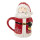 Clayre & Eef - Die Weihnachtstasse mit Deckel: Ein fröhlicher Weihnachtsmann für deine Feiertage!