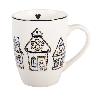 Clayre & Eef - Weihnachtliche Lebkuchenhaus-Tasse: Dein Festtags-Morgen beginnt hier!