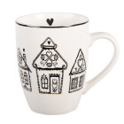 Clayre & Eef - Weihnachtliche Lebkuchenhaus-Tasse:...