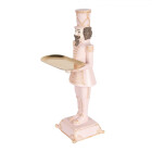 Clayre & Eef - Der Butler für Weihnachten: Romantischer Nussknacker mit Servier-Tablett