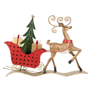 Clayre & Eef - Ein weihnachtlicher Traum: Hirsch und Schlitten für dein Zuhause