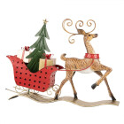 Clayre & Eef - Ein weihnachtlicher Traum: Hirsch und Schlitten für dein Zuhause