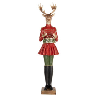 Clayre & Eef - Ein festlicher Taktgeber: Ein Hirsch mit Trommel für Weihnachten