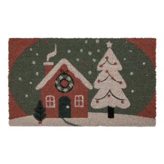 Clayre & Eef - Weihnachten: Deine Fußmatte mit dem verschneiten Cottage-Traum!