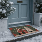 Clayre & Eef - Weihnachten: Deine Fußmatte mit dem verschneiten Cottage-Traum!