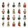 Clayre & Eef - Weihnachten: Zauberhaftes 20er Set Mini-Figuren für den Landhaus-Baum!