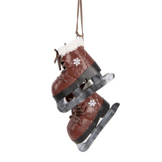 Clayre & Eef - Weihnachtsanhänger Schlittschuhe: Nostalgie auf Kufen! - 40 cm