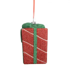 Clayre & Eef - Weihnachtsanhänger Geschenk: Funkelndes Päckchen für die Landhaus-Tanne!