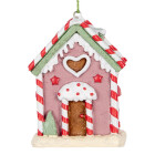 Clayre & Eef - Rosa Traumhaus im Schnee:...