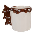 Clayre & Eef - Die ultimative Weihnachtstasse: 400 ml Lebkuchenhaus mit 3D-Tannenbaum F