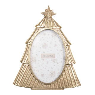 Clayre & Eef - Festliche Erinnerungen: Bilderrahmen Weihnachtsbaum in Antik-Gold