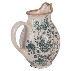 Clayre & Eef - Dekokanne Moss Green Antique : Rustikaler Keramik-Krug im Shabby Cottage Chic!