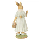 Clayre & Eef - Die Landhaus-Lady! Osterhasenfigur im Pastellkleid - (15 x 12 x 32 cm)
