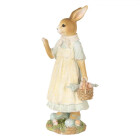 Clayre & Eef - Die Landhaus-Lady! Osterhasenfigur im Pastellkleid - (15 x 12 x 32 cm)