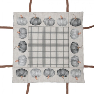 Clayre & Eef - Herbst-Tafel-Star! Wendbares Brotkörbchen mit stilvollem Kürbis-Muster - (35 x 35 x 8 cm)