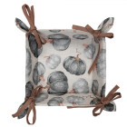 Clayre & Eef - Herbst-Tafel-Star! Wendbares Brotkörbchen mit stilvollem Kürbis-Muster - (35 x 35 x 8 cm)